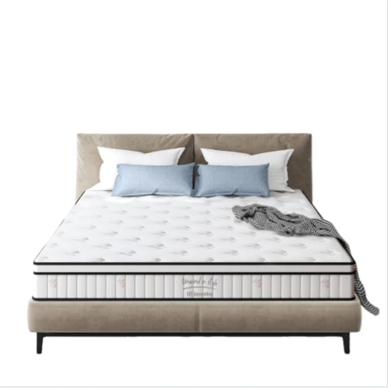 Twin Mattress Cushion with Memory Foam and Pocket Springs, Mattress Pad with Vacuum-Compressed Easy Setup, 39'' L x 75'' W x 8'' H, White