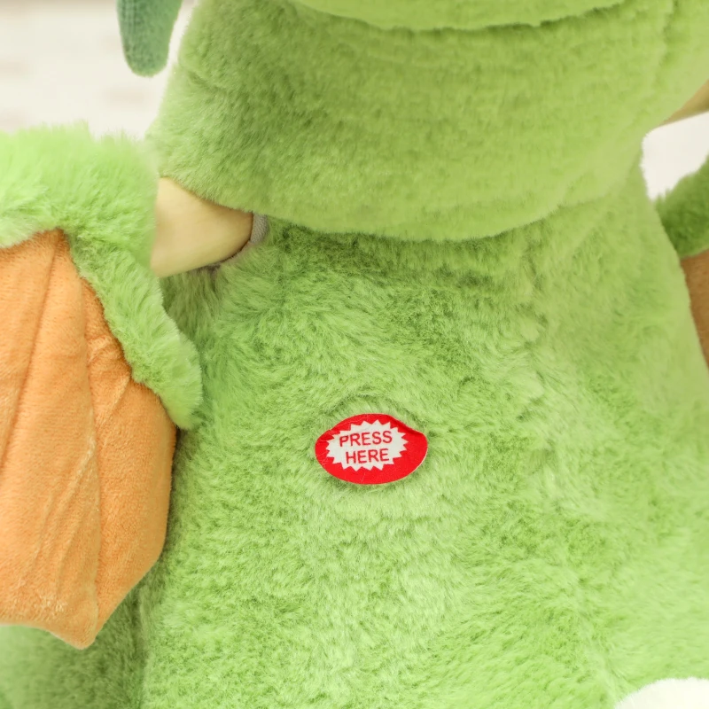 Qaba Baby Rocking Horse, Kids Ride On Dragon Toy with Realistic Dragon Roar and Safety Belt for Kids 18–36 Months, Green