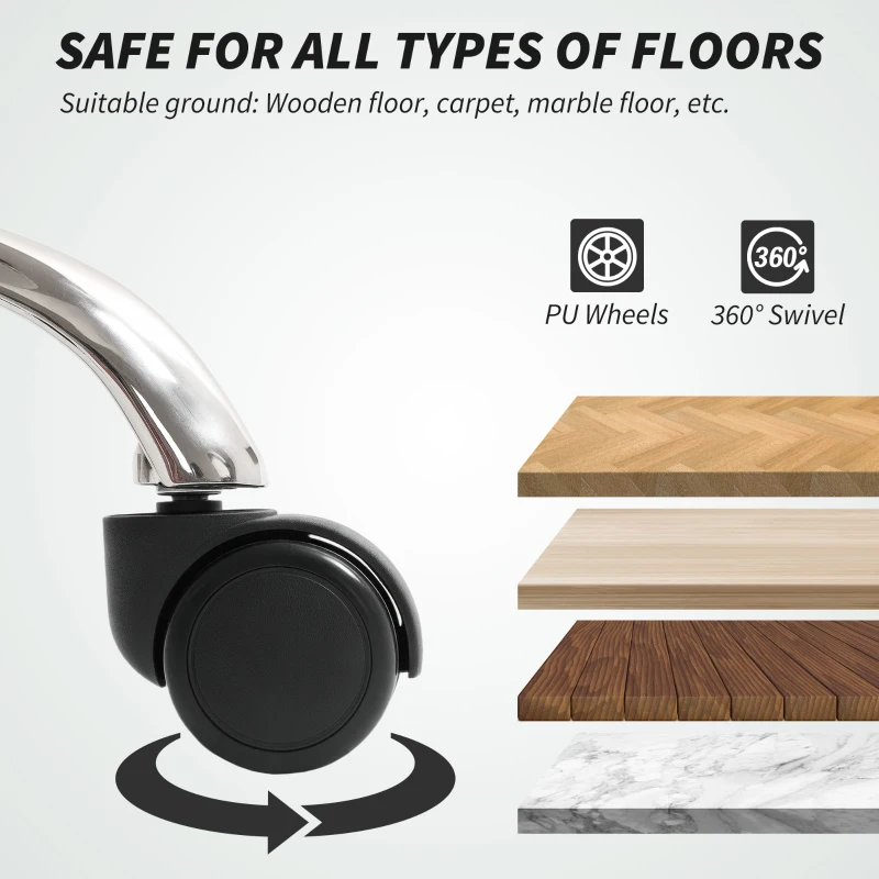 HOMCOM High Back Office Chair, Reclining Desk Chair with Footrest, High Resilience Foam, Rolling Wheels, Light Taupe Gray