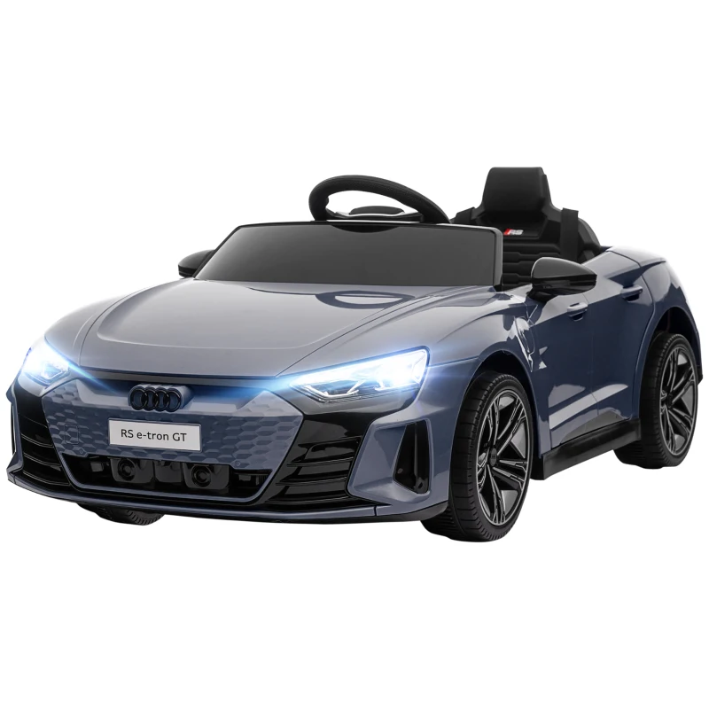 Aosom Ride-On Toy On Car with Remote Control, 12V 3.1 MPH Electric Ride for Kids w/ Suspension System, Horn Honking, Grey