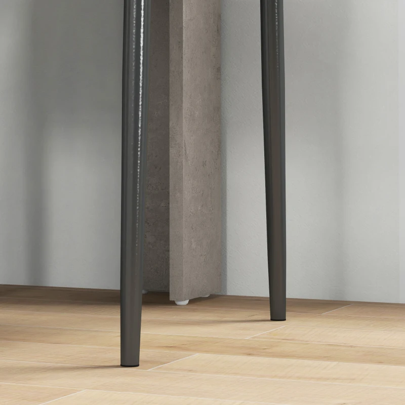 HOMCOM Dining Table Set for 2, Square Kitchen Table and Chairs, Dining Room Table and PU Leather Upholstered Chairs, Grey