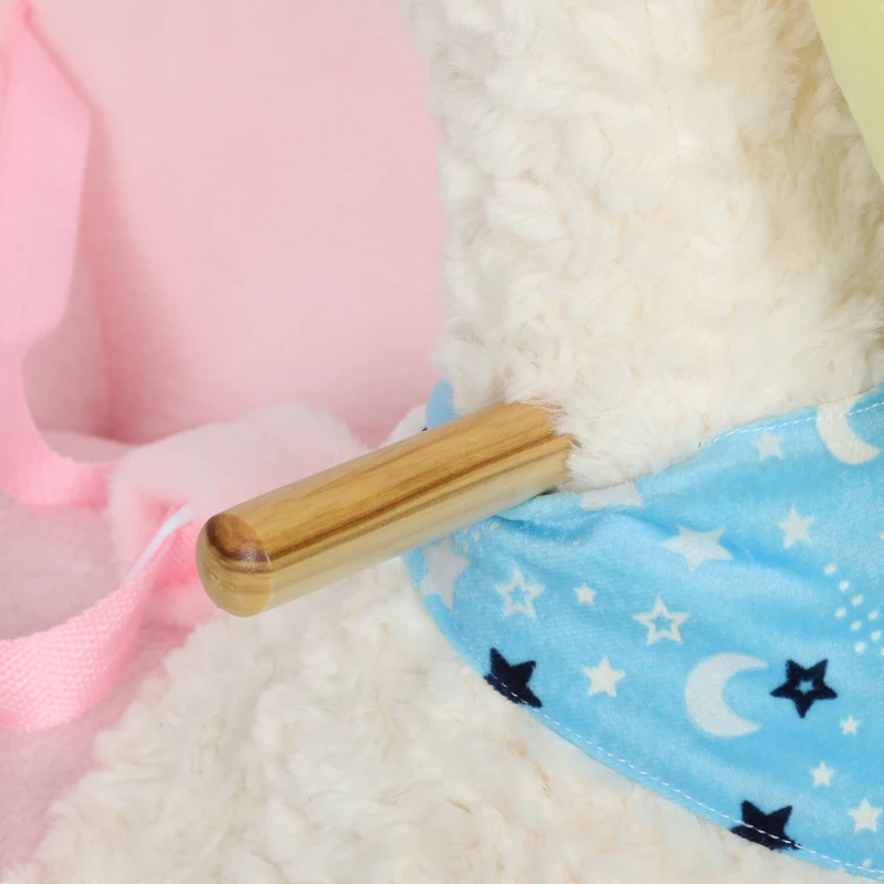 Qaba Baby Rocking Horse, Kids Ride on Pelican Rocking Horse for Toddlers 18–36 Months with Realistic Duck Sound, White