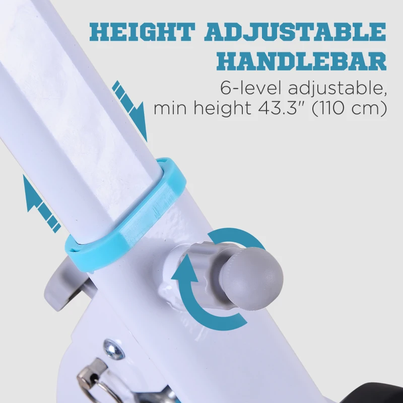 Soozier Height Adjustable Stair Stepper, Stepper Exercise Machine with Handlebar, LCD Monitor, Turquoise