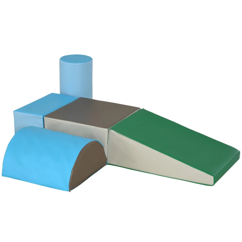 Soozier 5 Piece Climb and Crawl Activity Playset Soft Safe Foam for Toddler Learning Toy