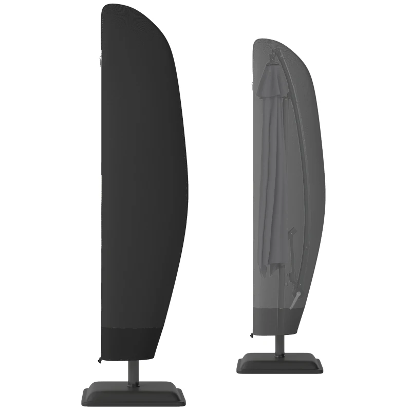 Outsunny 87-Inch Patio Umbrella Cover for for 10ft to 13ft Outdoor Offset Umbrella, Black