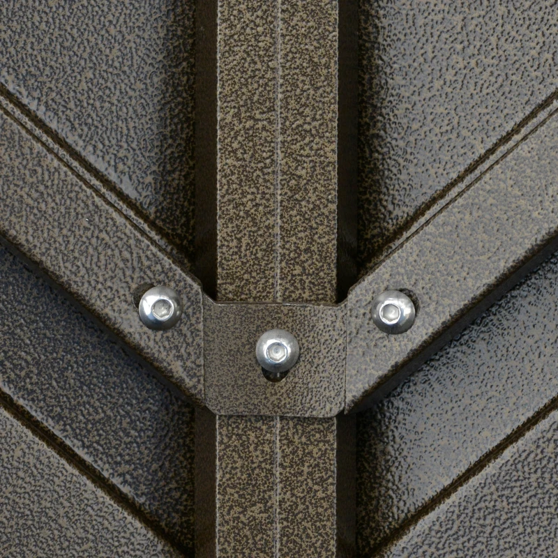 Outsunny 10' x 13' Hardtop Gazebo with Curtains, Netting, Pavilion with Steel Roof Ceiling Hook for Garden Patio, Gray