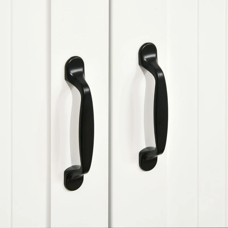 HOMCOM Modern Sideboard Buffet Cabinet with Drawers and Beadboard Door Cupboard Kitchen Storage Cabinet White