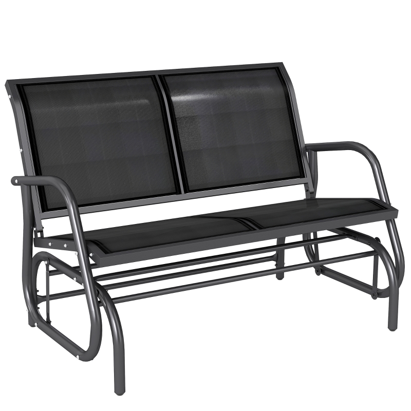 patio様 Outsunny 2-Person Outdoor Glider Bench Patio Double Swing Rocking