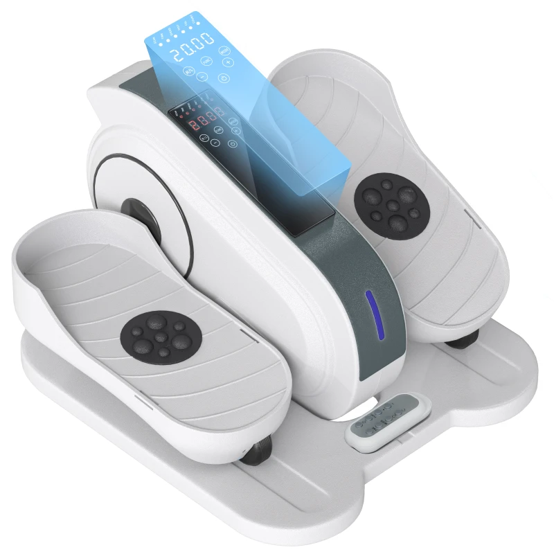 Soozier Under Desk Elliptical Machine, Ellipse Leg Exerciser for Seniors with LCD Monitor, Remote Control, and 10 Speeds