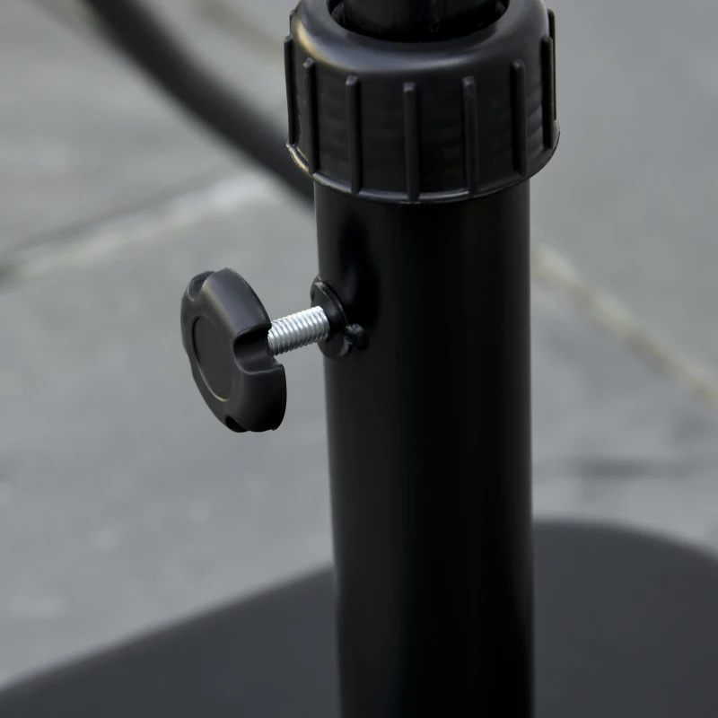 Outsunny Patio Umbrella Base, 24 lb Heavy Duty Concrete Umbrella Stand, Market Table Umbrella Base Holder for Outdoor, Black