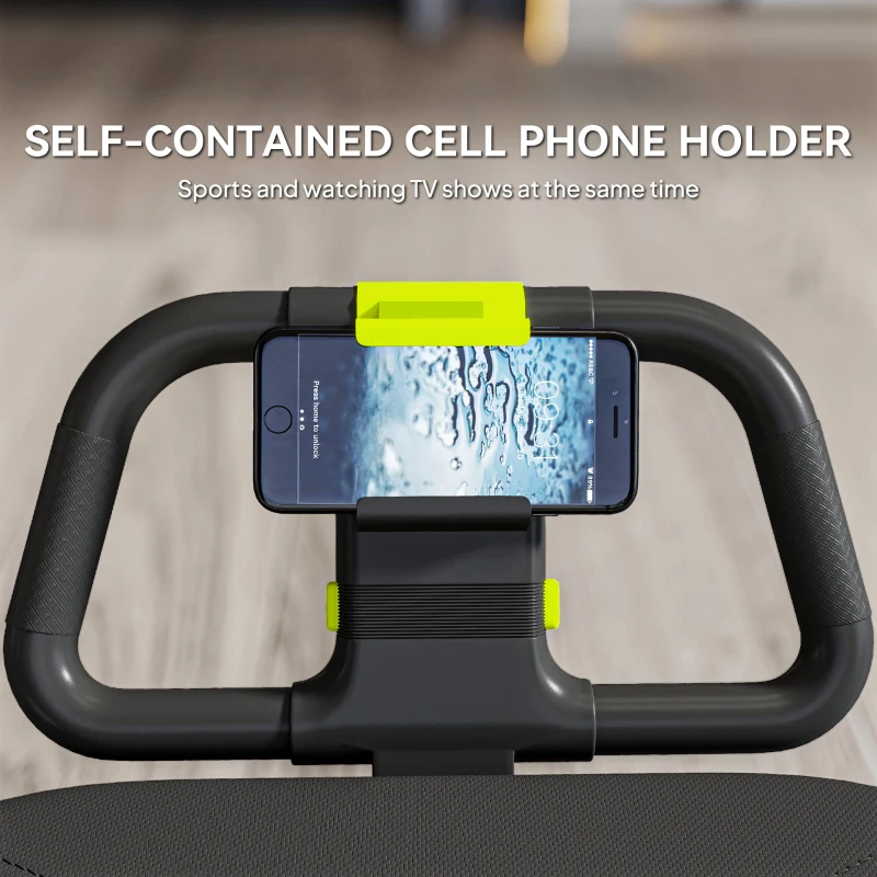 Soozier Ab Wheel Roller, Automatic Rebound Abdominal Wheel, Core Training Equipment with Phone Holder and Foldable Handle