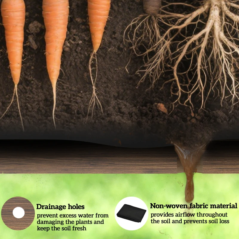 Outsunny Mobile Raised Garden Bed Elevated Wood Planter Box with Lockable Wheels, Storage Shelf for Herbs Vegetables, Carbonized