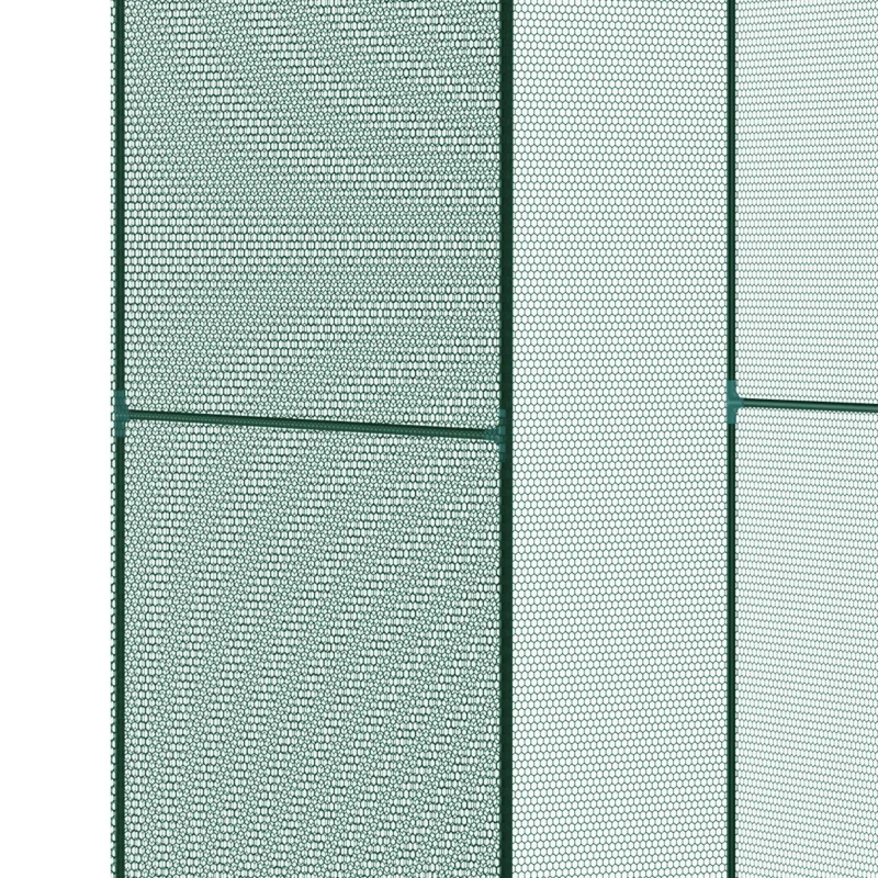 Outsunny 4' x 4' Walk-in Greenhouse, Garden Planting Warm House With Roll-Up Zipper Door for Seedlings Herbs Flowers, Dark Green