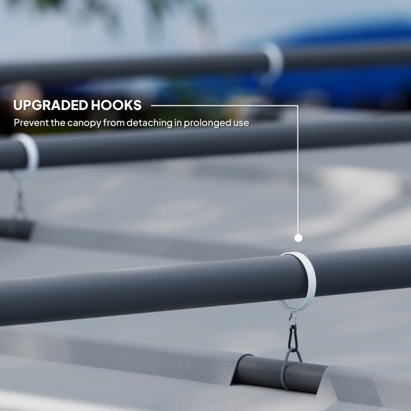 Outsunny 10' x 10' Outdoor Gazebo, Retractable Pergola Canopy with Magnetic Fixture, UPF30+ Metal Pergola Kit, Grey