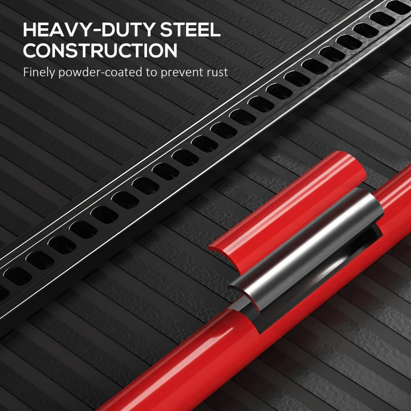 HOMCOM 3 Tonne/6600 lb Farm Jack, 48" High Lift Jack for 4x4 Tractors Trucks Agricultural Lifting, Red