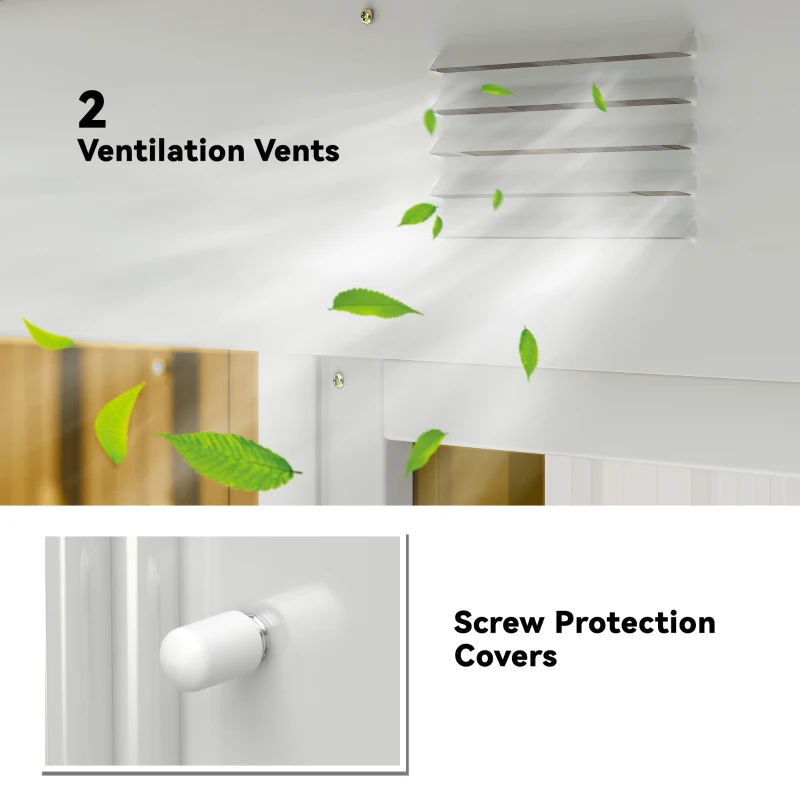 Outsunny 7' x 4' Outdoor Storage Shed, Metal Garden Tool Storage House Organizer with Lockable Sliding Doors and Vents for Backyard Patio Lawn, Yellow