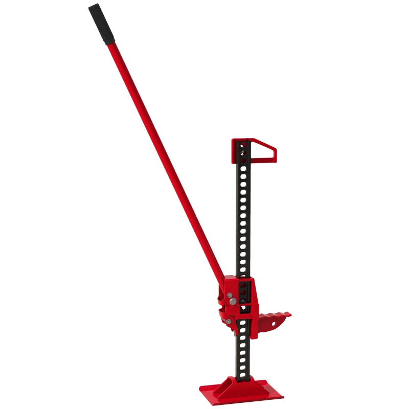 HOMCOM 3 Tonne/6600 lb Farm Jack, 48" High Lift Jack for 4x4 Tractors Trucks Agricultural Lifting, Red