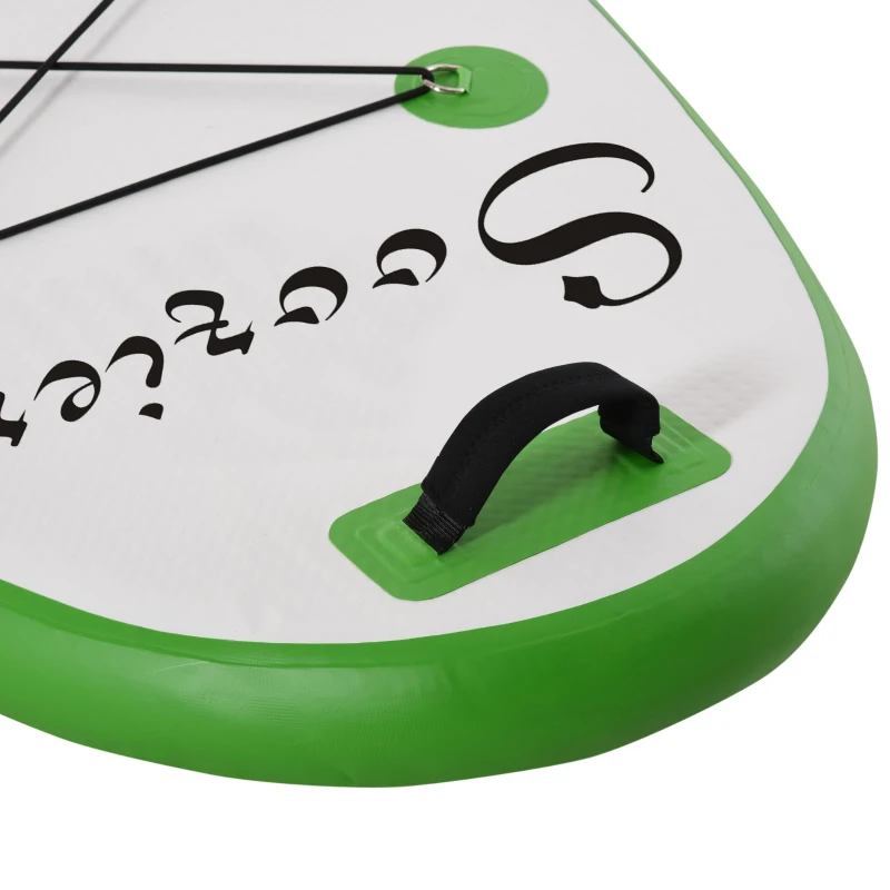 Soozier Inflatable Paddle Board, 120''×30"×4" Stand Up Paddle Board Lightweight & Foldable w/ ISUP Accessories & Carry Bag, Aluminum Paddle, Fix Set, Air Pump, Leash