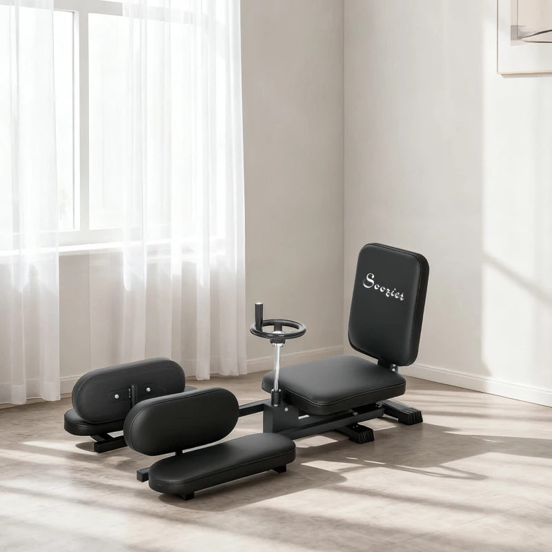Soozier Leg Stretcher, 180° Adjustable Leg Split Machine with Handwheels, Leg Stretching Equipment for Flexibility