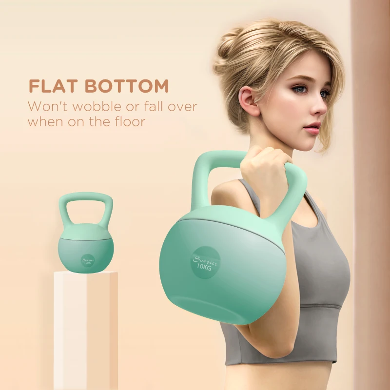 Soozier 22 lb Soft Kettlebell, Sand Filled Weight w/ Grip Handle, Kettlebell Weight for Full Body Workout and Strength Training