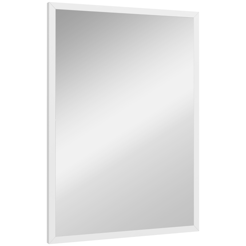 HOMCOM 20" x 28" Bathroom Mirror for Wall, Rectangular Mirror for Living Room, Bedroom, Entryway, White