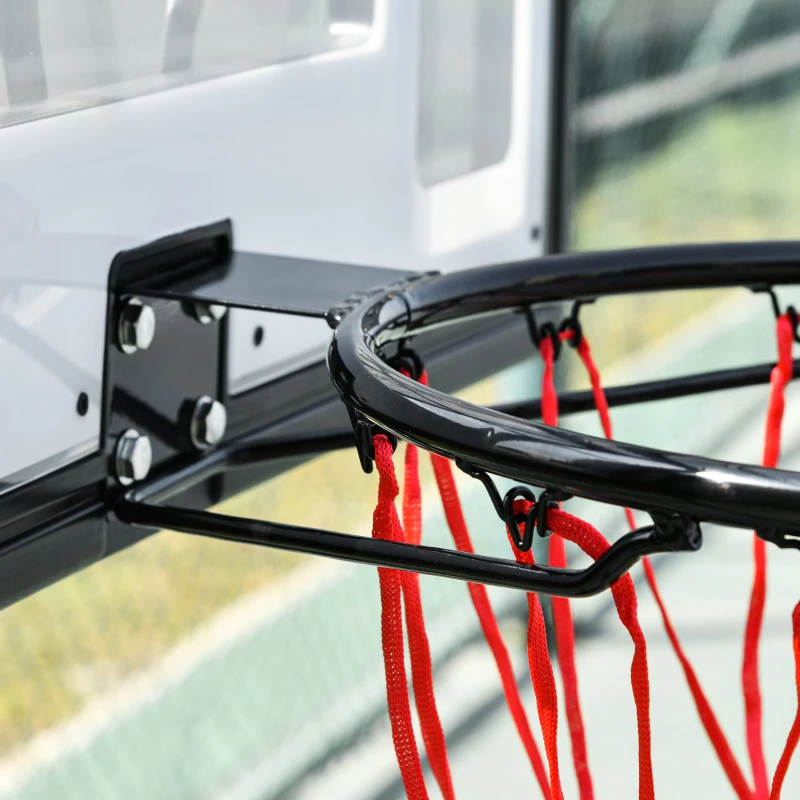 Soozier Portable Basketball Hoop System Stand Goal Pool Side with Height Adjustable 3FT-4FT, 32'' Backboard