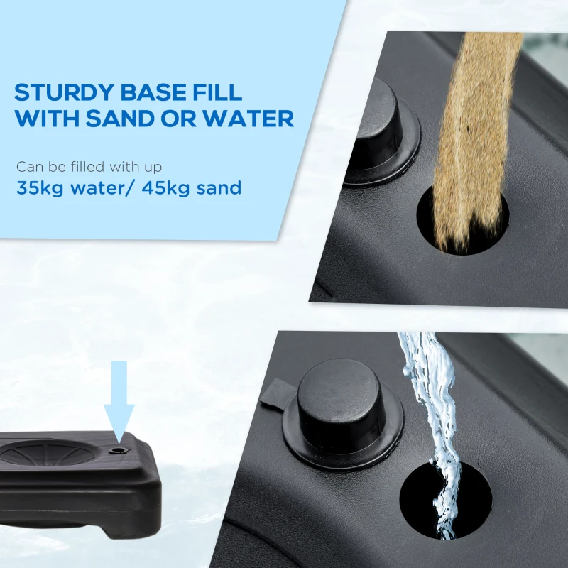 Soozier Portable Basketball Hoop System Stand Goal Pool Side with Height Adjustable 3FT-4FT, 32'' Backboard