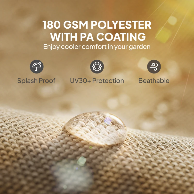 Outsunny 2 Pcs UV Protection Pergola Replacement Canopy, Pergola Shade Cover, Easy to Install, for 10' x 11.8' Pergola, Khaki