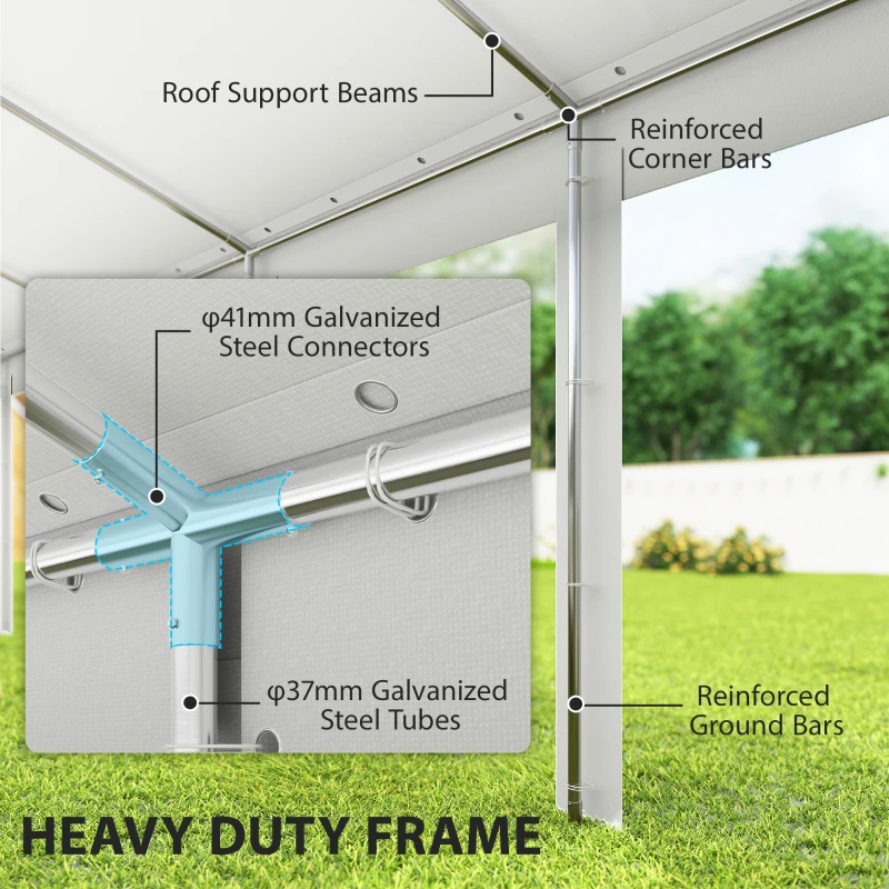 Outsunny 20' x 40' Party Tent, Outdoor Canopy Tent with 12 Removable Window Sidewalls for Parties, Wedding, Events, BBQ