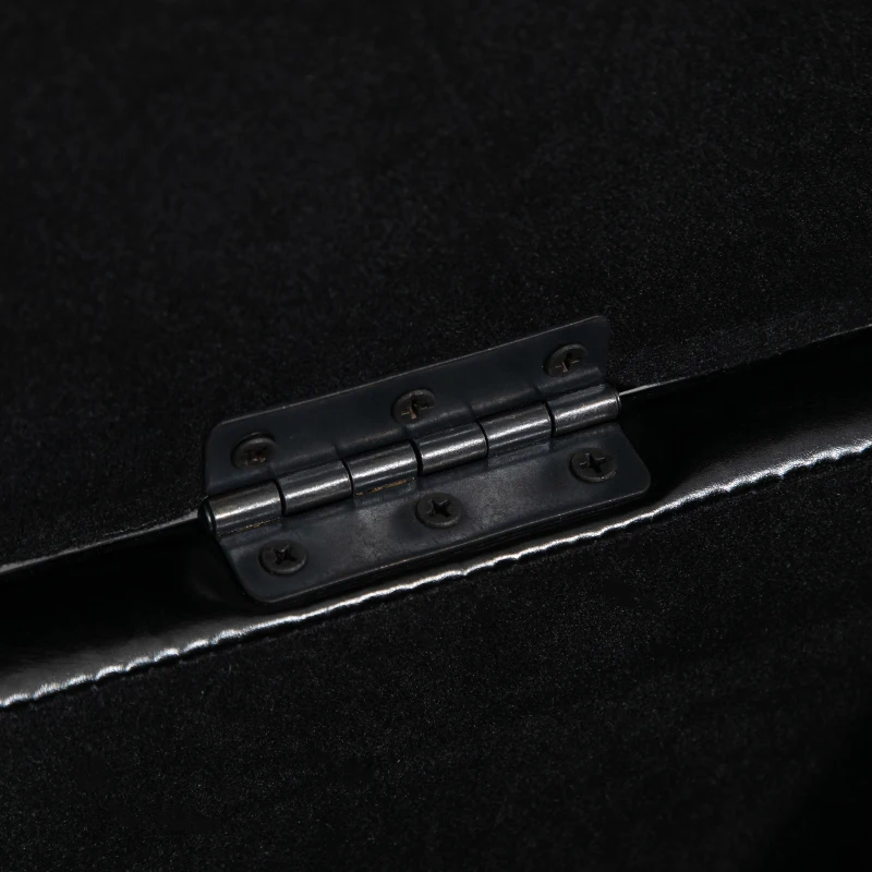 HOMCOM Storage Ottoman Bench, PU Leather Upholstered Bench with Tufted Design, Black