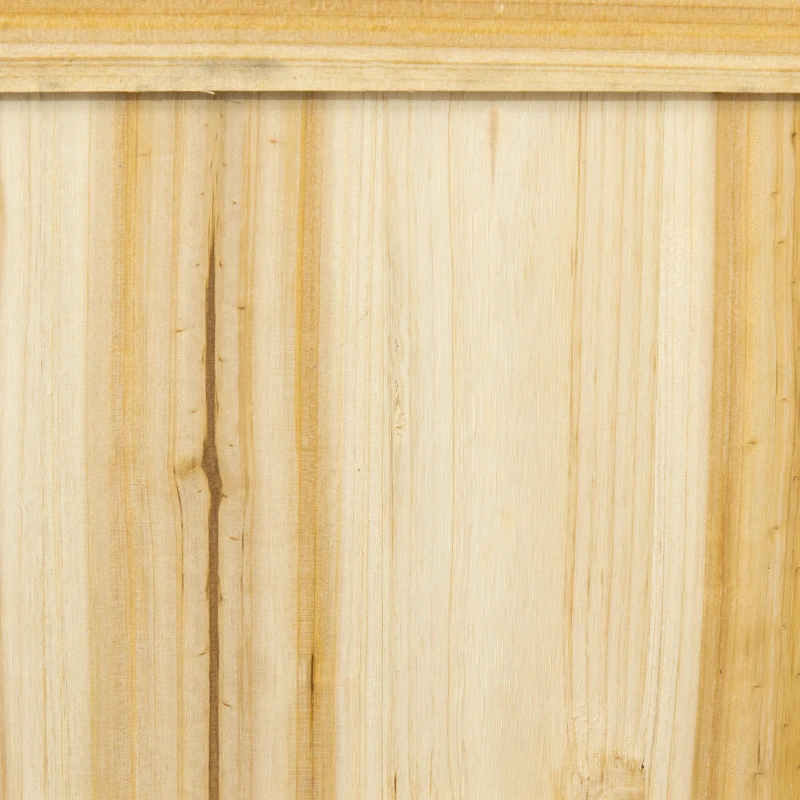 Outsunny Raised Garden Bed Wood Planter with Trellis for Vine Climbing, 16" x 16" x 57", Natural