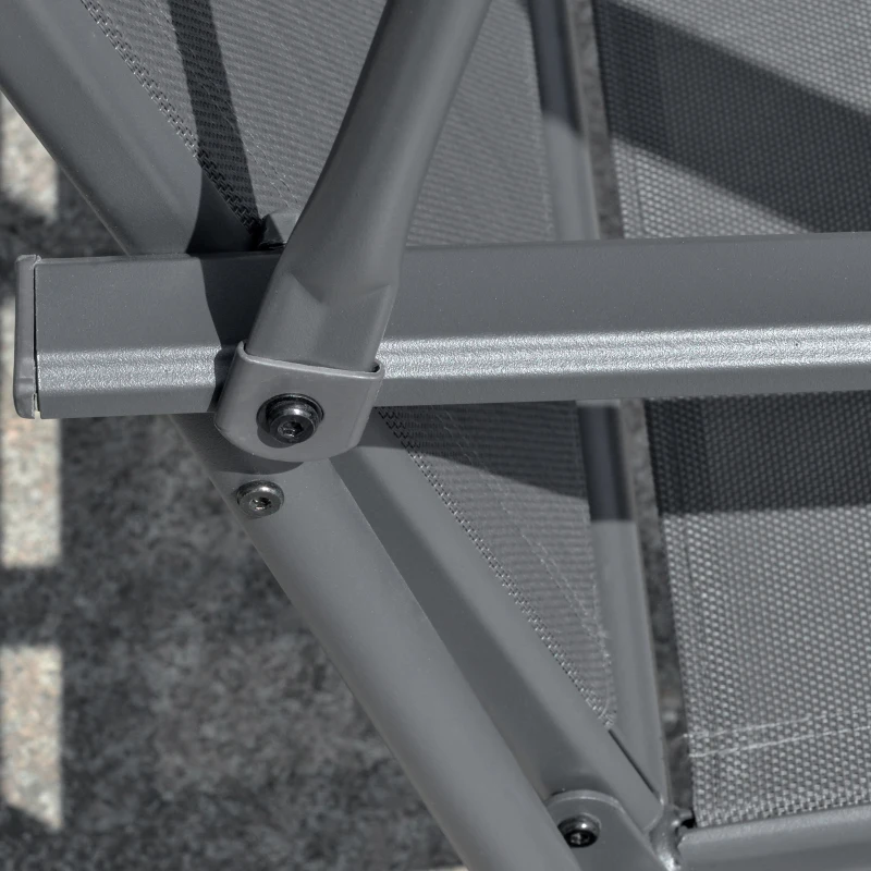 Outsunny 2-Seat Outdoor Porch Swing Patio Swing with Adjustable Canopy, Removable Seat and and Steel Frame for Garden, Poolside