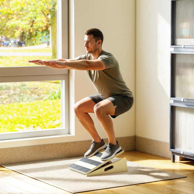 Soozier Slant Board, Portable Calf Stretcher with 4-Level Incline, Extra Side-Handle Design and Non-Slip Surface