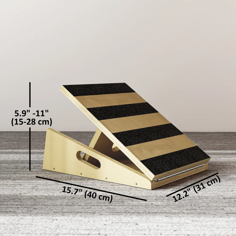 Soozier Slant Board, Portable Calf Stretcher with 4-Level Incline, Extra Side-Handle Design and Non-Slip Surface