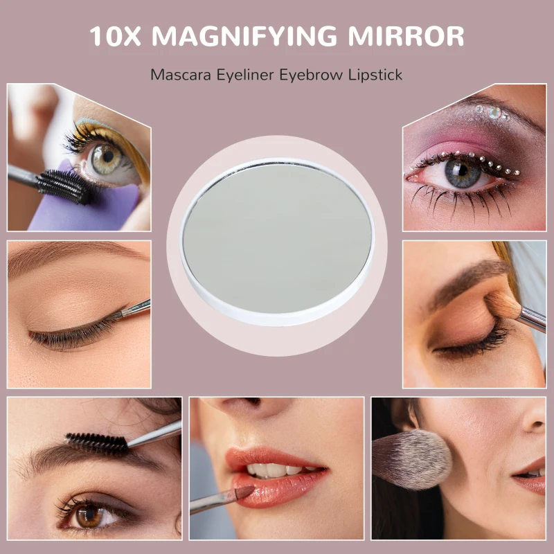 HOMCOM Hollywood Makeup Mirror with Lights, 3 Lighting Modes, USB Charging Port, Tabletop or Wall Mounted, White