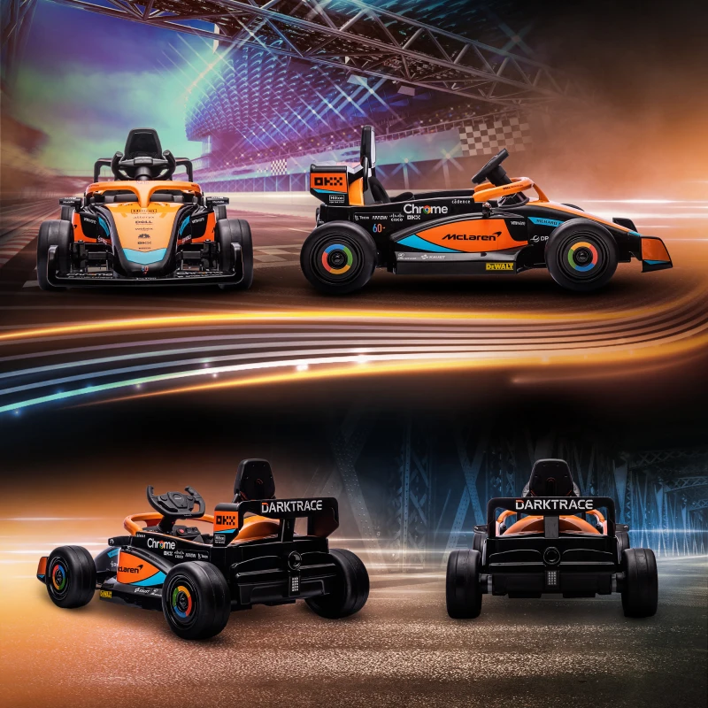 Qaba 12V Electric Car for Kids with Suspension, Music, MP3, Remote Control for 3-5 Years, Orange