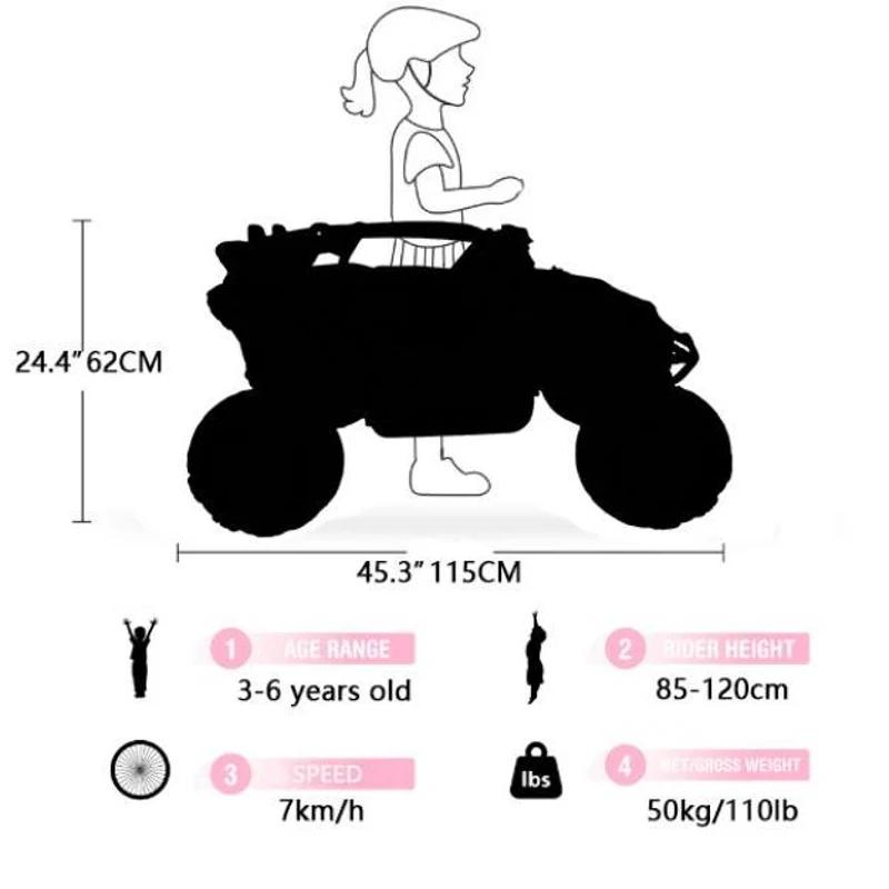 12V 2-Seater Kids Electric UTV Ride-On with Parental Remote Control, Electric Go-Kart with Music & Flashlights, 45.5" L x 28.5" W x 24.5" H, Red