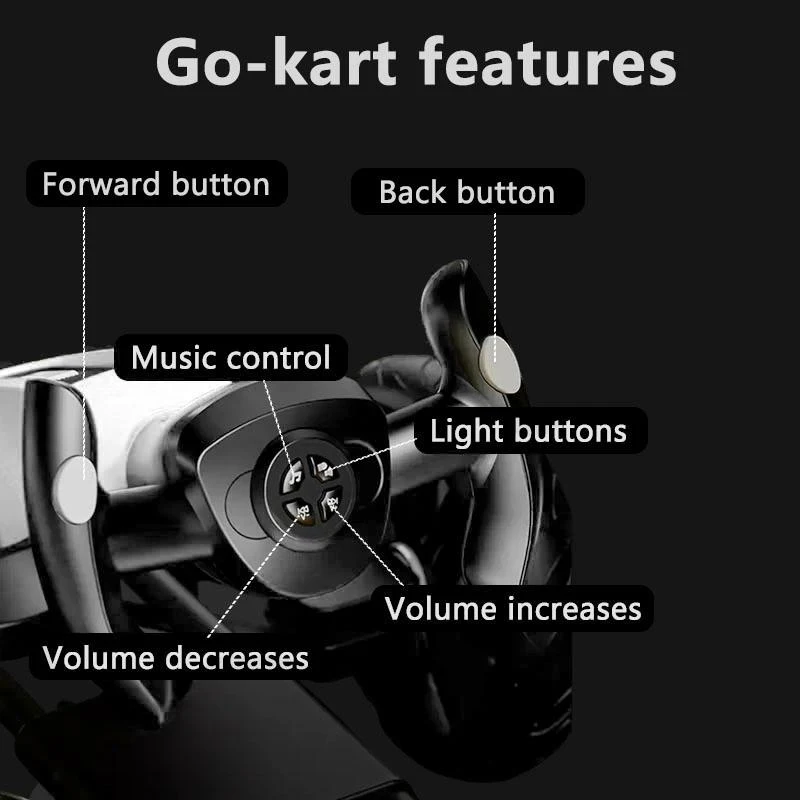 12V Electric Pedal Go-Kart for Kids with Adjustable High-Back Seat, Ride-On Truck with Music/Flashing Lights, 38'' L x 22.5'' W x 19.5'' H, White