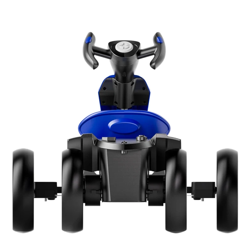 12V Electric Kids Go-Kart with 4.5Ah Battery and Adjustable Seat, Foldable Ride-On with Music & Flashing Lights, 38" L x 22.5" W x 18.5" H, Blue