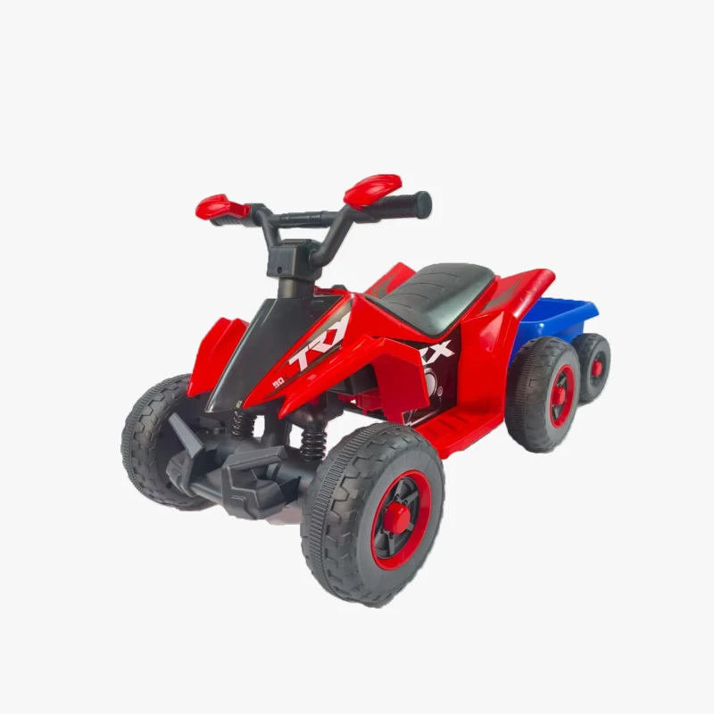 6V Battery-Powered Kids Electric ATV Ride-On with Headlights and MP3/USB, Electric Go-Kart with PP Tires, 40" L x 17.5" W x 17.5" H, Red