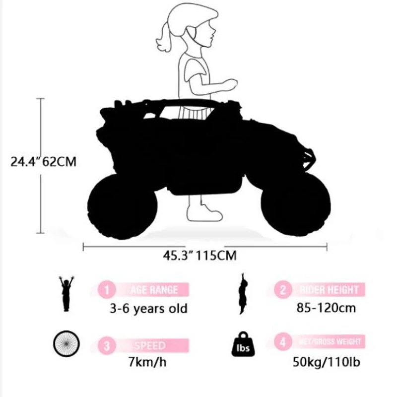 12V 2-Seater Kids Electric UTV Ride-On with Remote Control, Electric Go-Kart with Music & Flashlights, 45.5" L x 28.5" W x 24.5" H, Yellow+White