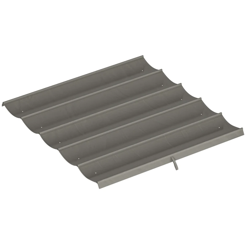 Outsunny 8.2' x 8.4' Retractable Pergola Canopy Replacement for 10' x 10' Frame, Cover Replacement (Cover Top Only), Light Grey