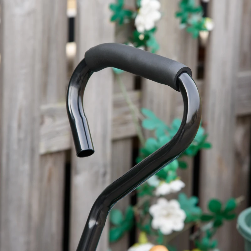 Outsunny Steel Garden Cart with Handle and 10" Pneumatic Tires, Utility Wagon Cart for Garden, Patio, Lawn, 551 lbs Capacity