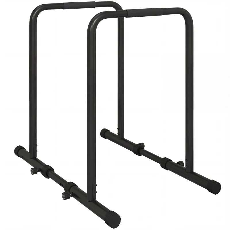 Soozier Adjustable Dip Station, Push Up Bars with 6 Width and 2 Height Levels for Home Gym Fitness Workout