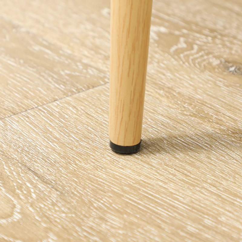 HOMCOM 3-Piece Rectangular Glass Kitchen Table and Chairs with Metal Frame and Faux Leather Upholstery for Dining Room