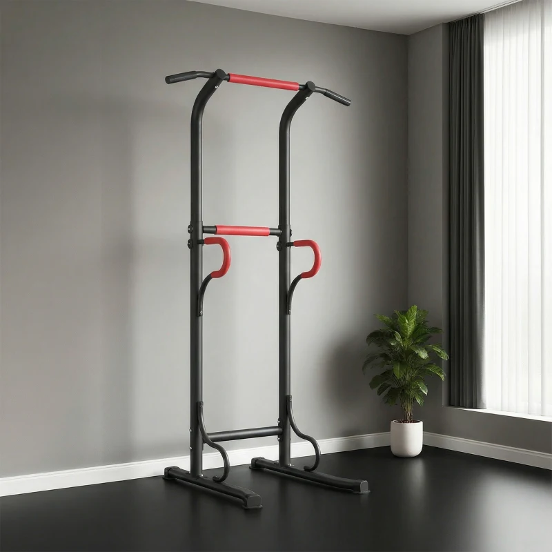 Soozier Power Tower, Pull Up Bar, Dip Station for Home Office Gym Multi-Function Workout Equipment