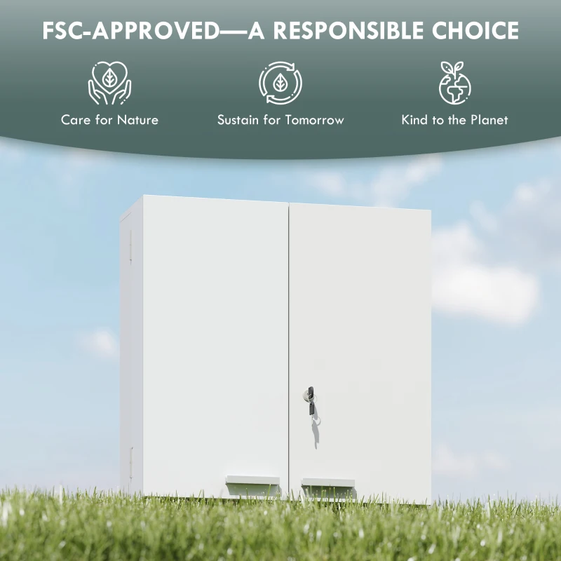 HOMCOM Wall Mount Medicine Cabinet, Bathroom Cabinet with 4 Tier Shelves, Lockable with 2 Keys for Kitchen, White