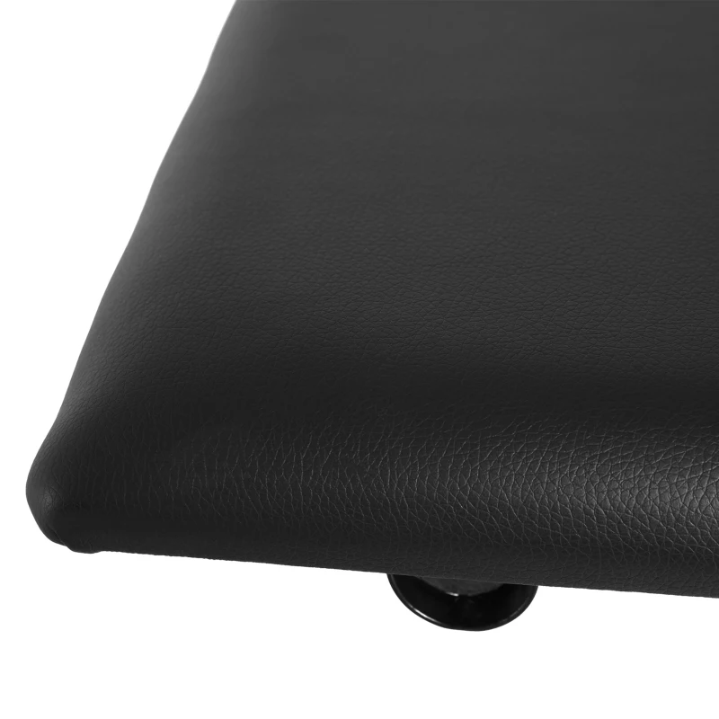 HOMCOM Adjustable Piano Bench, X-Style Folding Piano Stool with Padded Seat, Non-Slip Rubber Feet, Keyboard Chair, Black
