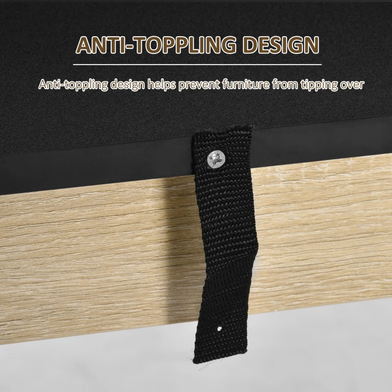 HOMCOM Bar Table Counter Height Dining Table with 3 Storage Shelves for Kitchen, Dining Room, Living Room, Natural