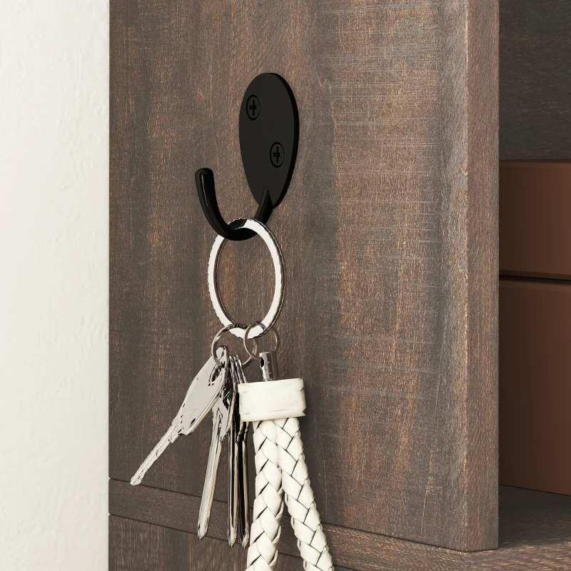 HOMCOM 4-In-1 Hall Tree with Bench and Shoe Storage, Farmhouse Coat Rack Shoe Bench with 12 Shoe Cubbies, 6 Hooks, Dark Brown